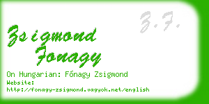 zsigmond fonagy business card